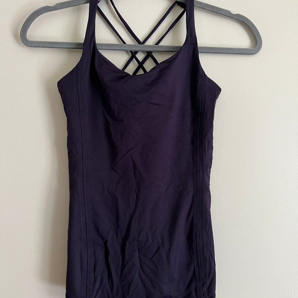 Dark Blue Yoga Tank Top